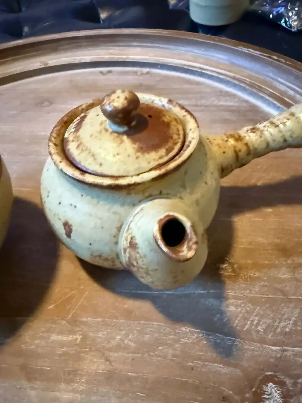 Tokoname Hand-made Mogake Teapot and cup/bowl